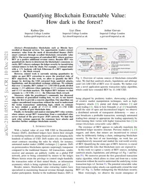 PDF Document Cover - Quantifying Blockchain Extractable Value: How Dark is the Forest?